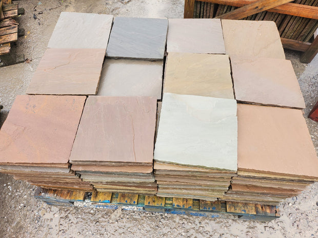 Raj Green Natural Indian Stone Paving - 290 x 290mm