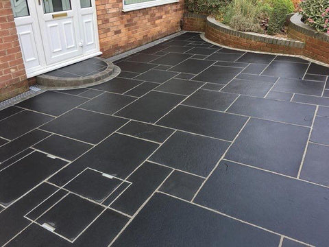 Black Natural Indian Limestone Paving - 900 x 600mm