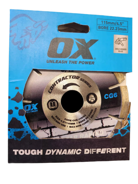 OX Contractor Diamond Blade - Mortar Raking - 115/22.23mm