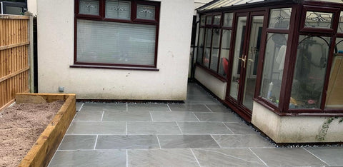 Kandla Grey Indian Sandstone Driveway Paving - 900 x 600mm