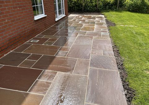 Autumn Brown Natural Sandstone Patio Paving