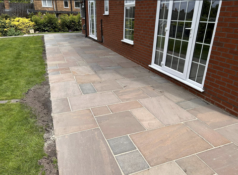 Autumn Brown Natural Sandstone Patio Paving