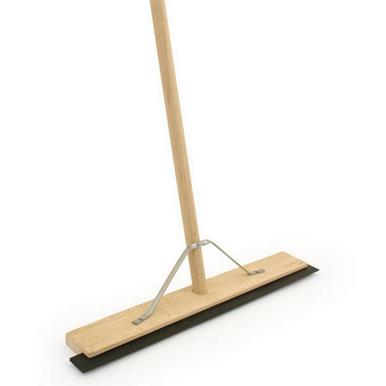 Squeegee with Rubber Blade and Wooden Handle