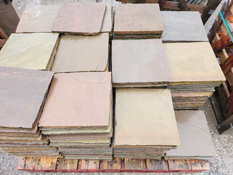 Raj Green Natural Indian Stone Paving - 290 x 290mm