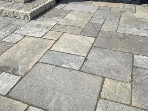 Sagar Black Antique Natural Sandstone Patio Paving