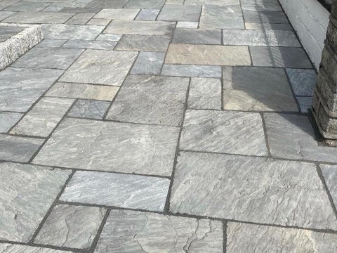 Sagar Black Antique Natural Sandstone Patio Paving