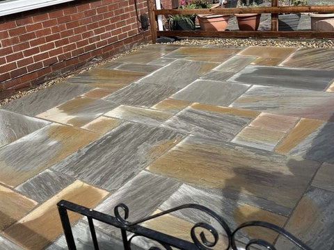 Ash-Bronze Natural Sandstone Patio Paving