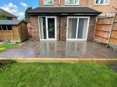 Autumn Brown Natural Sandstone Patio Paving