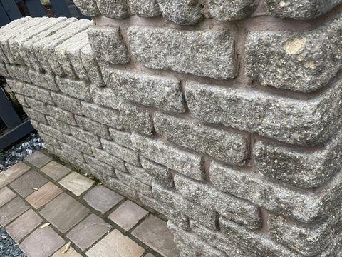 Grey Concrete Tumbled Walling - Available in 3 sizes