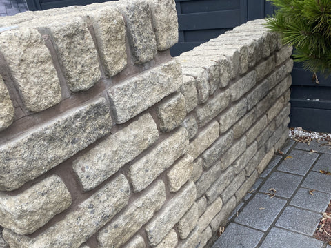 Light Weathered Concrete Tumbled Walling - 200 x 65mm