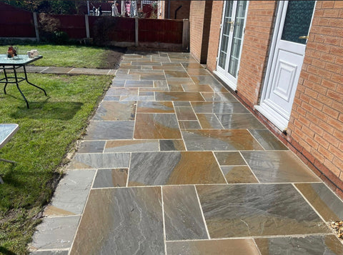 Ash-Bronze Natural Sandstone Patio Paving