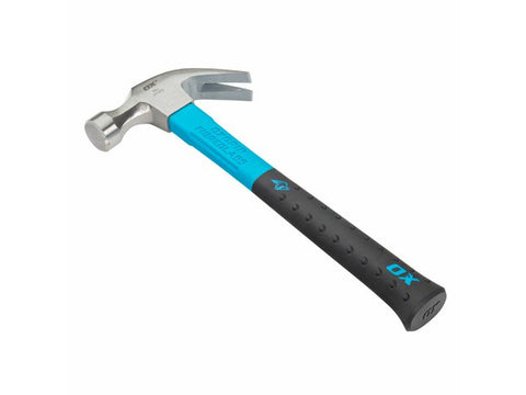 OX Pro Fibreglass Handle Claw Hammer - 16oz OX-P081620