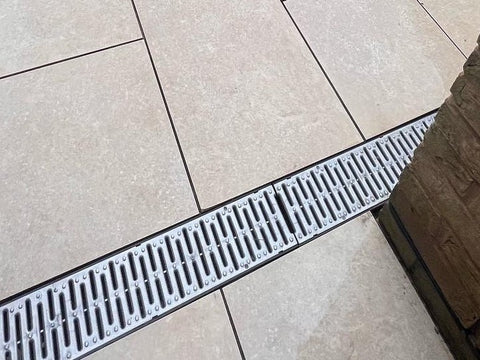 1m Silver Plastic Drainage Channel