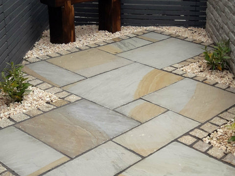 Ash-Bronze Natural Sandstone Patio Paving