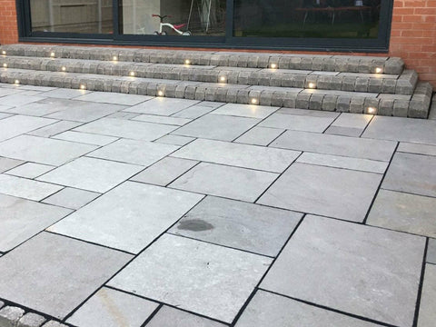 Dove Sawn Edged Limestone Patio Paving